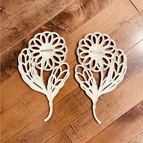 VTG Retro 1978 Burwood Products Lg White Plastic Daisy Wall Hanging Decor 2 PC - Picture 7 of 9